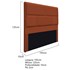 Cabeceira King Brick P02 195 cm para cama Box Suede Terracota - Amarena Móveis