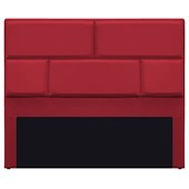 Cabeceira King Brick P02 195 cm para cama Box Suede Vermelho - Amarena Móveis
