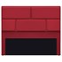 Cabeceira King Brick P02 195 cm para cama Box Suede Vermelho - Amarena Móveis