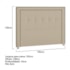 Cabeceira King Catania P04 195 cm Suede Bege TCA 941 - Amarena Móveis