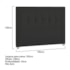 Cabeceira King Catania P04 195 cm Suede Preto TCA 944 - Amarena Móveis