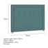 Cabeceira King Catania P04 195 cm Suede Turquesa TCA 946 - Amarena Móveis