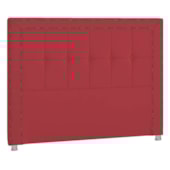 Cabeceira King Catania P04 195 cm Suede  Vermelho TCA 53 - Amarena Móveis
