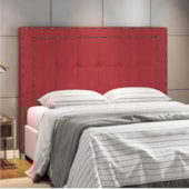 Cabeceira King Catania P04 195 cm Suede  Vermelho TCA 53 - Amarena Móveis