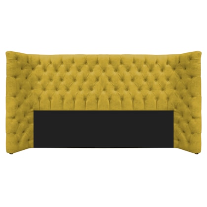 Cabeceira King Everest P02 195 cm para cama Box Suede Amarelo - Amarena Móveis