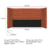 Cabeceira King Everest P02 195 cm para cama Box Suede Terracota - Amarena Móveis