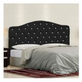 Cabeceira King Florence P04 195 cm Suede Preto TCA 944 - Amarena Móveis