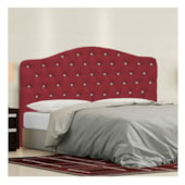 Cabeceira King Florence P04 195 cm Suede  Vermelho TCA 53 - Amarena Móveis