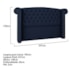 Cabeceira King  Lyon P04 195 cm Suede Azul Marinho TCA 948 - Amarena Móveis
