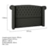 Cabeceira King  Lyon P04 195 cm Suede Cinza Escuro TCA 958 - Amarena Móveis
