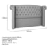 Cabeceira King  Lyon P04 195 cm Suede Cinza TCA 940 - Amarena Móveis