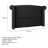 Cabeceira King  Lyon P04 195 cm Suede Preto TCA 944 - Amarena Móveis