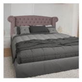 Cabeceira King  Lyon P04 195 cm Suede Rosê TCA 949 - Amarena Móveis