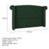 Cabeceira King  Lyon P04 195 cm Suede Verde TCA 947 - Amarena Móveis