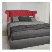 Cabeceira King  Lyon P04 195 cm Suede  Vermelho TCA 53 - Amarena Móveis