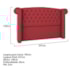 Cabeceira King  Lyon P04 195 cm Suede  Vermelho TCA 53 - Amarena Móveis