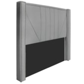 Cabeceira King Minsk P02 195 cm para cama Box Corano Cinza - Amarena Móveis
