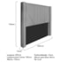 Cabeceira King Minsk P02 195 cm para cama Box Corano Cinza - Amarena Móveis