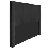 Cabeceira King Minsk P02 195 cm para cama Box Corano Preto - Amarena Móveis