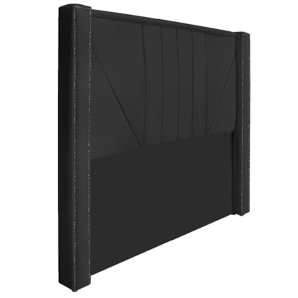 Cabeceira King Minsk P02 195 cm para cama Box Corano Preto - Amarena Móveis