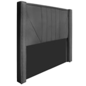 Cabeceira King Minsk P02 195 cm para cama Box Linho Cinza Escuro - Amarena Móveis
