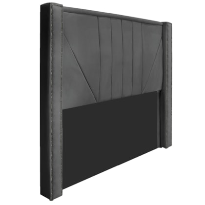 Cabeceira King Minsk P02 195 cm para cama Box Linho Cinza Escuro - Amarena Móveis