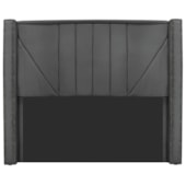 Cabeceira King Minsk P02 195 cm para cama Box Linho Cinza Escuro - Amarena Móveis