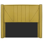 Cabeceira King Minsk P02 195 cm para cama Box Suede Amarelo - Amarena Móveis