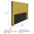 Cabeceira King Minsk P02 195 cm para cama Box Suede Amarelo - Amarena Móveis