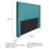 Cabeceira King Minsk P02 195 cm para cama Box Suede Azul Turquesa - Amarena Móveis