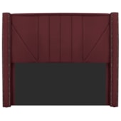 Cabeceira King Minsk P02 195 cm para cama Box Suede Bordô - Amarena Móveis
