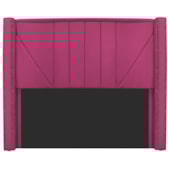 Cabeceira King Minsk P02 195 cm para cama Box Suede Pink - Amarena Móveis