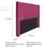 Cabeceira King Minsk P02 195 cm para cama Box Suede Pink - Amarena Móveis