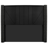 Cabeceira King Minsk P02 195 cm para cama Box Suede Preto - Amarena Móveis