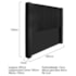 Cabeceira King Minsk P02 195 cm para cama Box Suede Preto - Amarena Móveis