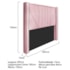Cabeceira King Minsk P02 195 cm para cama Box Suede Rosa Bebê - Amarena Móveis