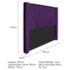 Cabeceira King Minsk P02 195 cm para cama Box Suede Roxo - Amarena Móveis