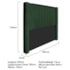 Cabeceira King Minsk P02 195 cm para cama Box Suede Verde - Amarena Móveis