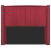 Cabeceira King Minsk P02 195 cm para cama Box Suede Vermelho - Amarena Móveis