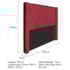Cabeceira King Minsk P02 195 cm para cama Box Suede Vermelho - Amarena Móveis