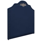 Cabeceira King Orlando P02 195 cm para cama Box Suede Azul Marinho - Amarena Móveis
