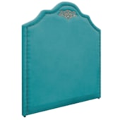 Cabeceira King Orlando P02 195 cm para cama Box Suede Azul Turquesa - Amarena Móveis