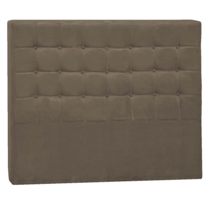 Cabeceira King  Pequim P04 195 cm Suede Marrom Claro TCA 945 - Amarena Móveis