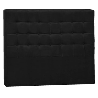 Cabeceira King  Pequim P04 195 cm Suede Preto TCA 944 - Amarena Móveis