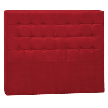 Cabeceira King  Pequim P04 195 cm Suede  Vermelho TCA 53 - Amarena Móveis