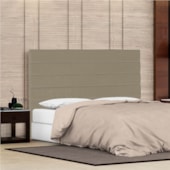 Cabeceira King  Porto P04 195 cm Suede Bege TCA 941 - Amarena Móveis