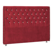 Cabeceira King Tóquio P04 195 cm Suede  Vermelho TCA 53 - Amarena Móveis