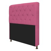 Cabeceira Lady Estofada Capitonê 140 cm para Cama Box de Casal Corano Pink Quarto - AM Decor