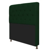 Cabeceira Lady Estofada Capitonê 140 cm para Cama Box de Casal Suede Verde Quarto - AM Decor