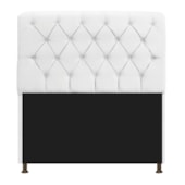 Cabeceira Lady Estofada Capitonê 160 cm para Cama Box Queen Suede Branco Quarto - AM Decor